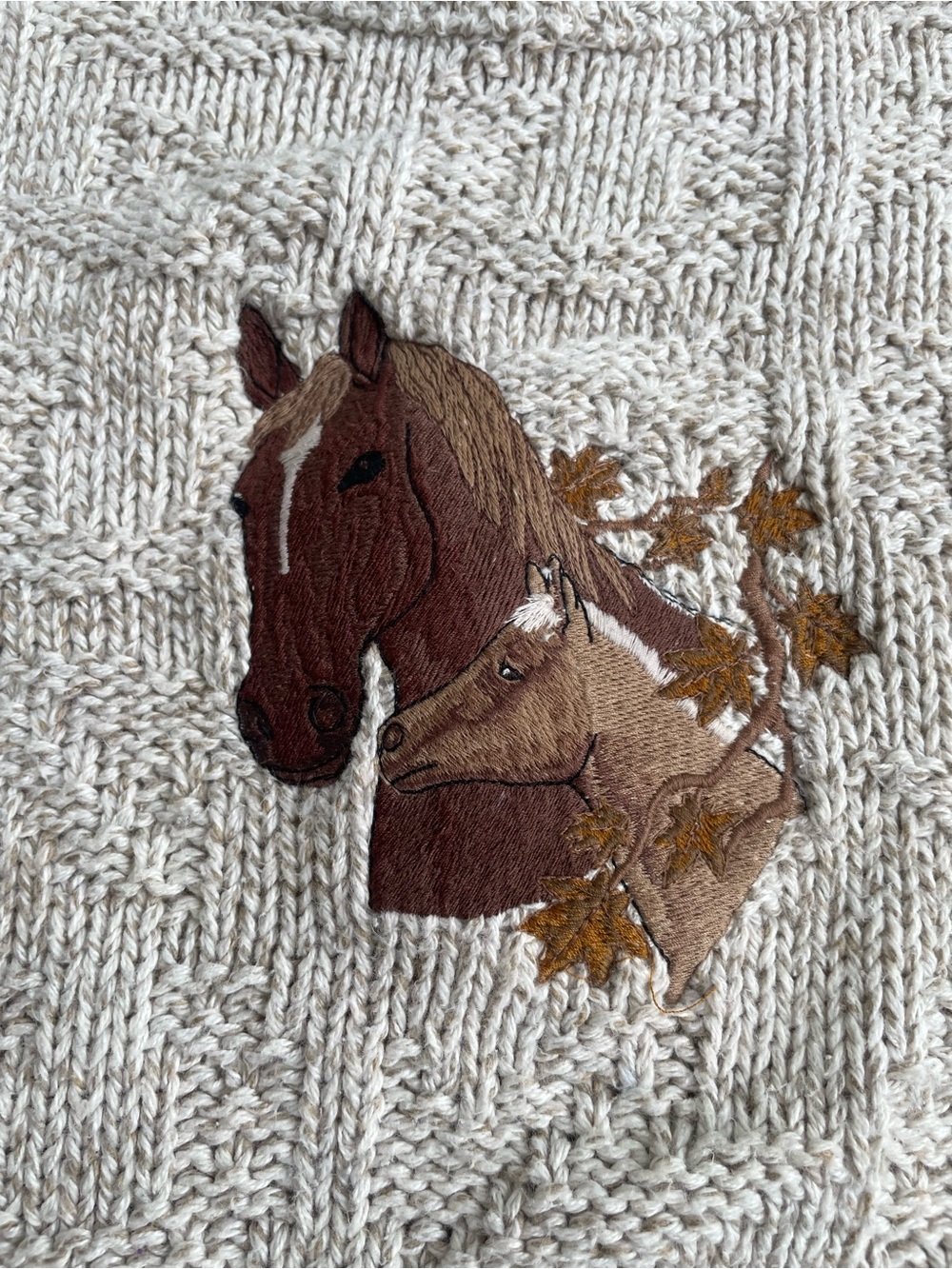 Shenandoah Chunk Knit Horse Sweater, Size S - Picture 2 of 8